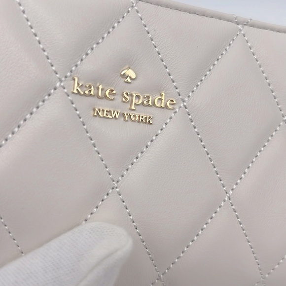 Kate Spade Carey Medium Compact Bifold Wallet Parchment - Picture 9 of 15